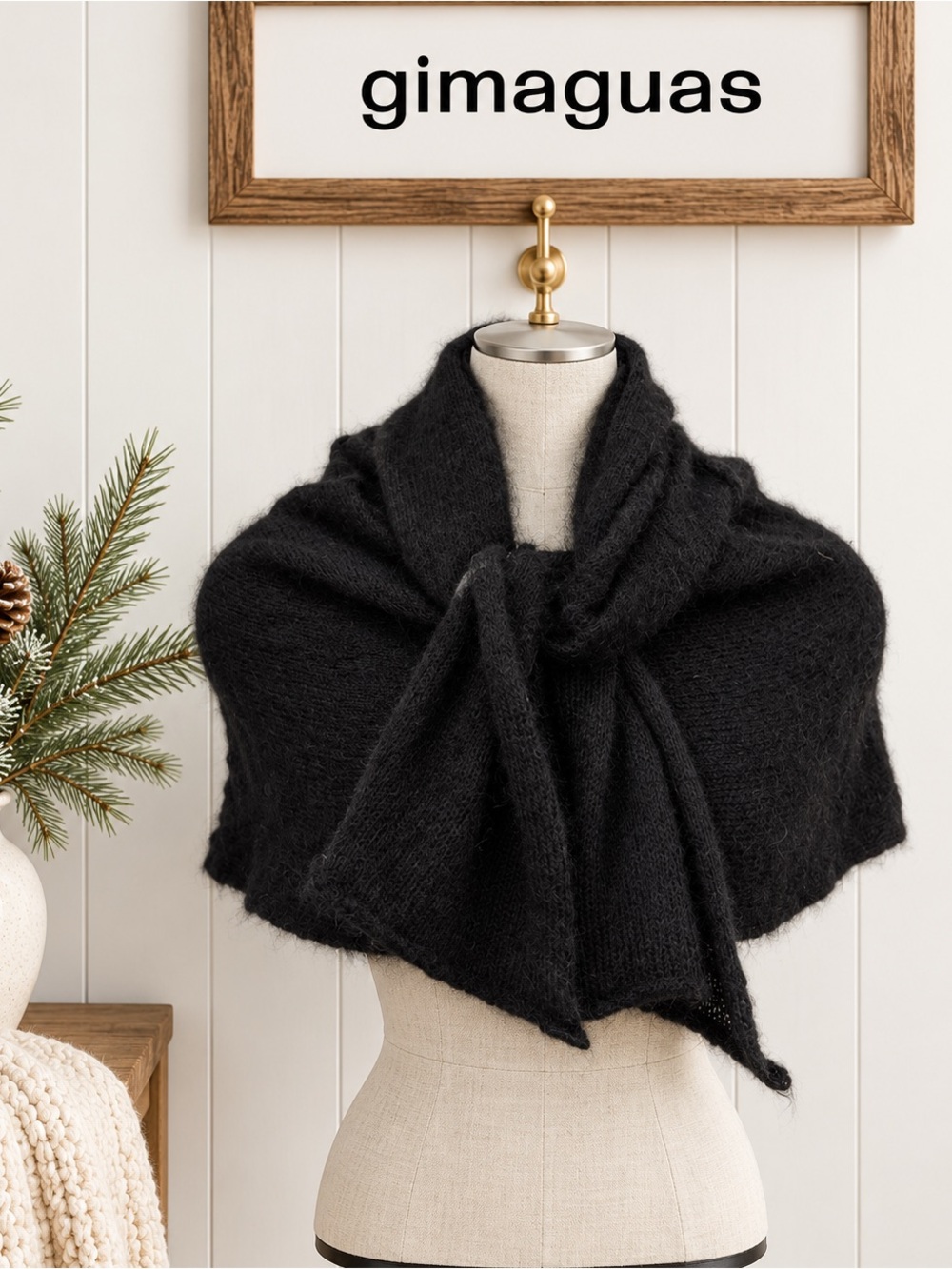 Gimaguas | Alpaca & Mohair Knit Shawl | Size XS